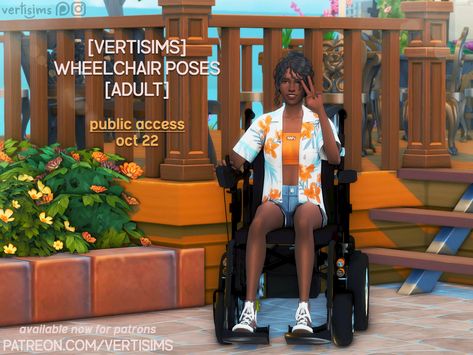 Sims 4 Wheelchair, I Thank You, Sims Cc, Wheelchair, Sims 4