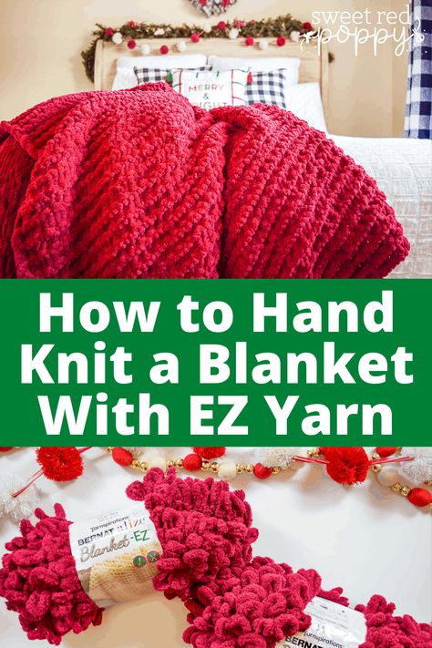 No Sew Fleece Blanket Without Knots, Blanket Ez Tutorial, Finger Loop Blanket, Loop Yarn Blanket Tutorial, Loopy Yarn Blanket, Loop Blanket, Loop Yarn Blanket, Diy Blankets No Sew, Arm Knitting Blanket Diy