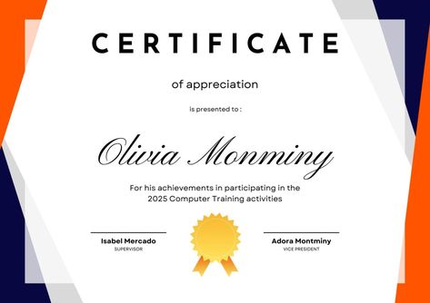 Free custom printable attendance certificate templates  Canva Attendance Template, Perfect Attendance Certificate, Free Printable Certificate Templates, Attendance Certificate, Certificate Of Recognition Template, Certificate Layout, Student Certificates, Certificate Format, Perfect Attendance