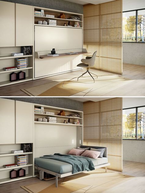 Circe Board Multifunctional Room, Smart Working, System Furniture, Micro Apartment, Home Minimal, Transforming Furniture, Convertible Furniture, Small Home Office, Tiny Apartment