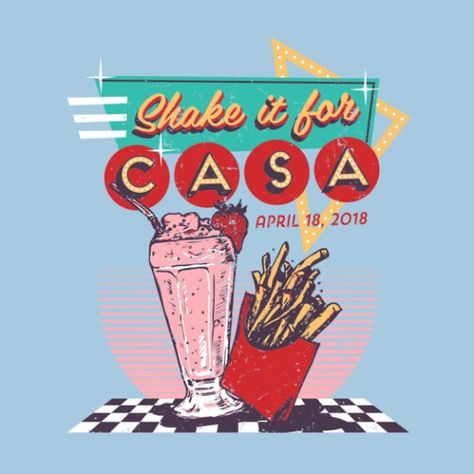 Kappa Alpha Theta Philanthropy, Sorority Themes, Philanthropy Events, Philanthropy Shirts, Burger Fries, Sorority Pr, Retro Cafe, Bid Day Themes, Greek House