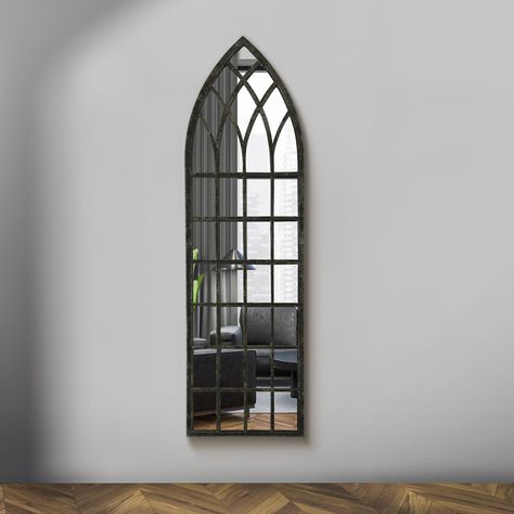 Modern Gothic Home, Mirrors Uk, Floor Length Mirror, Tall Mirror, Metal Wall Mirror, Overmantle Mirror, Hallway Designs, Garden Mirrors, Metal Arch