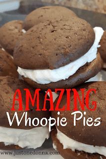 Whoopie Pies Recipe, Whoopee Pie, Whoopie Pie Filling, Whoopie Pie Recipe, Chocolate Whoopie Pies, Pie Filling Recipes, Whoopie Pie, Chocolate Snacks, Easy To Make Desserts