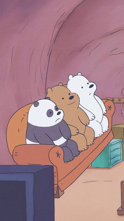 Bare Bears Wallpaper, We Bare Bears Wallpaper, Bears Wallpaper, Ice Bear We Bare Bears, Baby Background, Baby Bears, Background Cute, We Bare Bears Wallpapers, Iconic Wallpaper