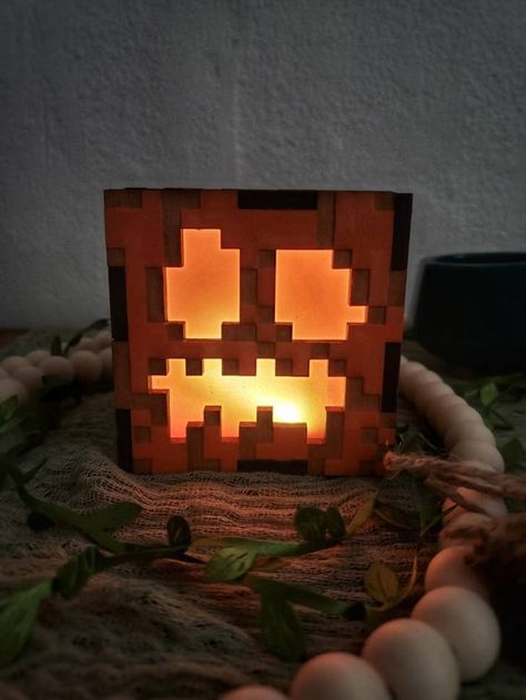 Check out this item in my Etsy shop https://www.etsy.com/listing/1038459510/jack-o-lantern-wooden-minecraft-led Minecraft Jack O Lantern Template, Japanese Lamp Minecraft, Lamp In Minecraft, Minecraft Jack-o-lantern, Minecraft Torch Lamp, Minecraft Lantern, Jack O Lantern Diy, Artist Markers, Diy Minecraft