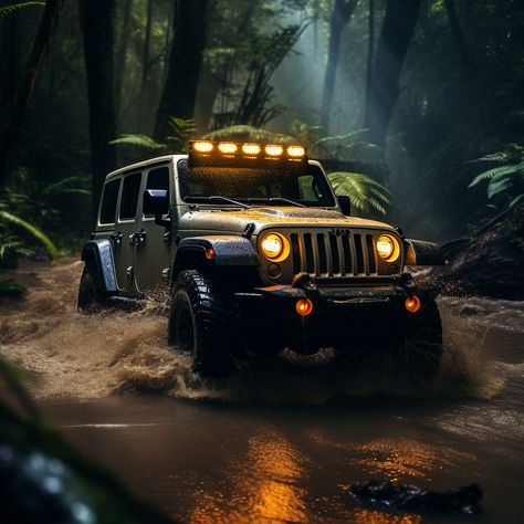 Jeep Wrangler - Bolivia #bolivia #adventure #river #jungle #4x4 #offroading #convoy #outdoors #jeep #jeepwrangler #jeepthing Fortuner Toyota Wallpapers Hd Black, Fortuner Toyota, Car References, Adventure Jeep, Swag Cartoon, Car Hacks, Jeep Cars, Brand Board, Wallpapers Hd