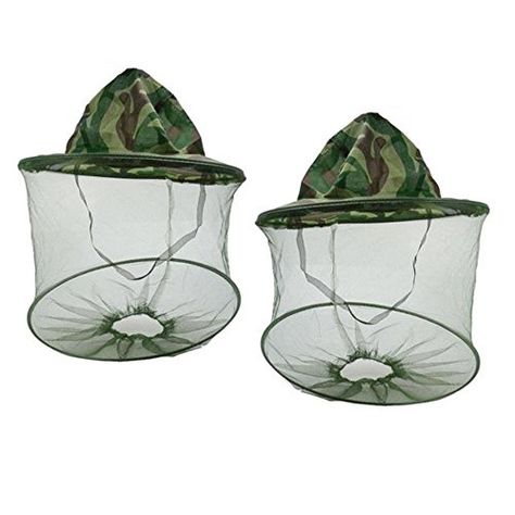 OlymstoreTM 2pcs Camouflage Beekeeping Beekeeper Antimosquito Bee Bug Insect Fly Mask Cap Hat with Head Net Mesh Face Protection Outdoor Fishing Equipment Bee Keeper Hat, Bee Hat, Camping Hat, Fish Face, Camouflage Hat, Bee Keeping Supplies, Coupon Organizer, Chapeau Cowboy, Anti Mosquito