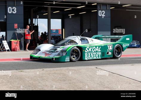 Download this stock image: View of a1984, Porsche 956 in the Livery of Skoal Bandit, in a track demonstration, Celebrating 40 years of Group C, at the Silverstone Classic 2022 - 2MEM8B6 from Alamy's library of millions of high resolution stock photos, illustrations and vectors. Skoal Bandit, Porsche 956, Livery Design, Sports Car Racing, Car Racing, Racing Cars, 40 Years, Race Cars, Porsche