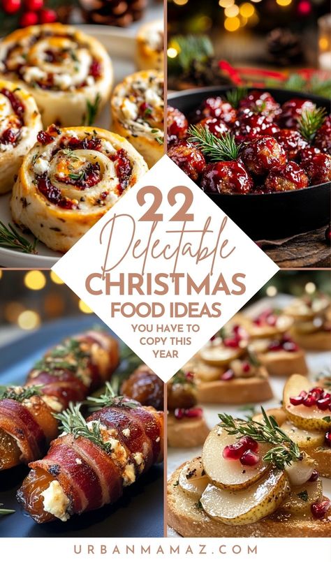 Looking for delectable Christmas food ideas you have to copy this year? Check out these 22 delicious Christmas food ideas for your party this year. Christmas Family Food Ideas, Kitchen Island Food Display Party Christmas, Tiered Appetizer Display, Christmas Night Food Ideas, Food For A Christmas Party, Cool Christmas Recipes, Thai Christmas Food, Christmas Evening Food, Classy Christmas Party Food