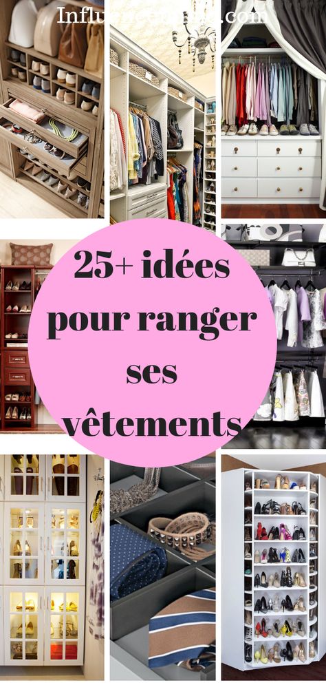 Peu importe si vous avez un dressing ou une garde-robe minuscule, il est possible de créer un magnifique dressing. Pour ma part, j’ai un dressing d’une surface de 9 m²#influenceimmo #conseils #astuces #trucsetastuces #trucs #conseils #maison #deco #organisation #organização #organiser #deco Dyi Dress, Tiny Wardrobe, Organiser Son Dressing, Closet Organisation, Deco Dress, Home Organisation, Garage Organization, Closet Designs, Tidy Up