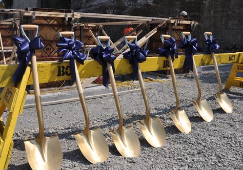 Shovels ready for action at Groundbreaking Ceremony for Walkway Over the Hudson Glass Elevator in Poughkeepsie, NY Groundbreaking Ceremony Ideas, Ground Breaking Ceremony Ideas, Ground Breaking Ceremony, Lagoon Amusement Park, Walkway Over The Hudson, Groundbreaking Ceremony, Norway House, Construction Theme Party, Poughkeepsie Ny