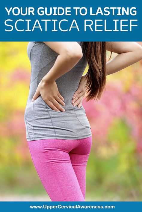 Your Guide to Lasting Sciatica Relief  "Back pain alone can be bad enough, but when the pain starts radiating down your leg and causes numbness, tingling, or weakness, then you might have sciatica.  The term sciatica refers to a problem with the sciatic nerve, which originates in the lower back and travels through the buttock down the back of each leg. "	  #UpperCervicalAwareness #UpperCervicalHealth #GetAdjusted Headache Relief Instant, Bursitis Hip, Hip Pain Relief, Ligaments And Tendons, Sciatica Relief, Natural Headache Remedies, Hip Pain, Sports Injury, Sciatica