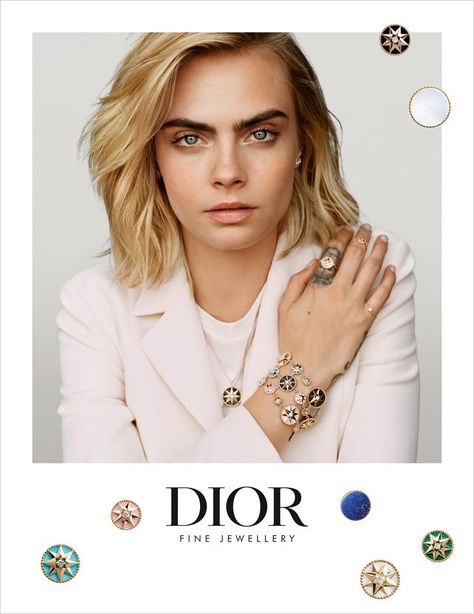 Cara Delevingne is the Face of Dior Joaillerie 2019 Collection Ruby Aldridge, Alasdair Mclellan, Catherine Mcneil, Christian Dior Fashion, Dior Jewelry, Fine Jewelery, Famous Models, Cara Delevingne, Global Fashion