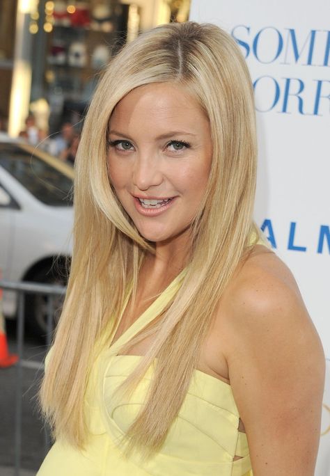 Kate Hudson Kate Hudson Hair, Straight Prom Hair, Which Hair Colour, Fine Straight Hair, Hair Styles 2014, Long Blonde, Sleek Hairstyles, Long Straight Hair, Kate Hudson