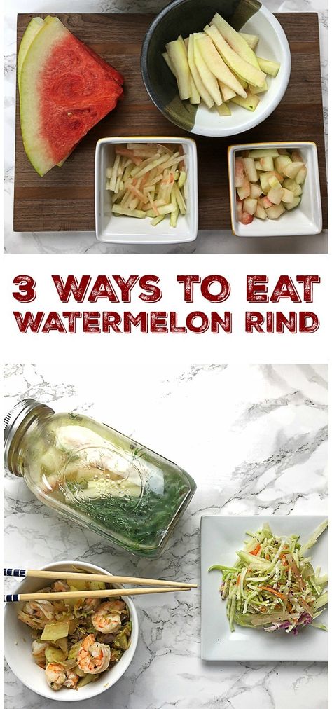 3 Ways to Eat Watermelon Rind Watermelon Rind Recipes, Watermelon Snack, Bone Broth Recipe, Farm Fresh Recipes, Watermelon Rind, Healthy Summer Recipes, Eat Seasonal, Broth Recipes, Watermelon Recipes