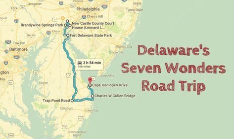 Take This Scenic Road Trip To All 7 Wonders Of Delaware Delaware Road Trip, Cape Henlopen, Chincoteague Island, Dc Trip, Delaware State, 7 Wonders, Scenic Road Trip, Most Haunted Places, Dc Travel