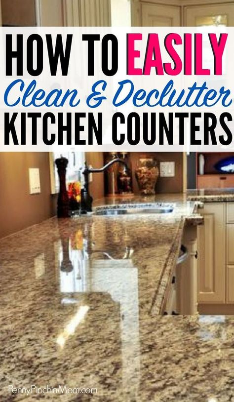 Simple tricks to clean, declutter and organize your kitchen counters. Get a checklist to help you make this process much simpler!! how to organize kitchen counters | organize your home | how to organize your counters | organizing tips | organizing ideas | organizing hacks #organize #declutter #clean #kitchenorganization #organizingyourhome #declutteryourhome How To Organize Kitchen Counters, Declutter Kitchen Counter, Declutter Help, Organize Kitchen Countertops, Clutter Help, Organize And Declutter, Organize Kitchen, Kitchen Counter Organization, Declutter Kitchen