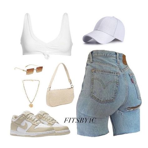 Nike Dunks White, Dunks White, Baddie Summer Outfits, Look Legging, Swag Outfits For Girls, Kleidung Diy, Tomboy Style Outfits, Causual Outfits, Streetwear Fashion Women