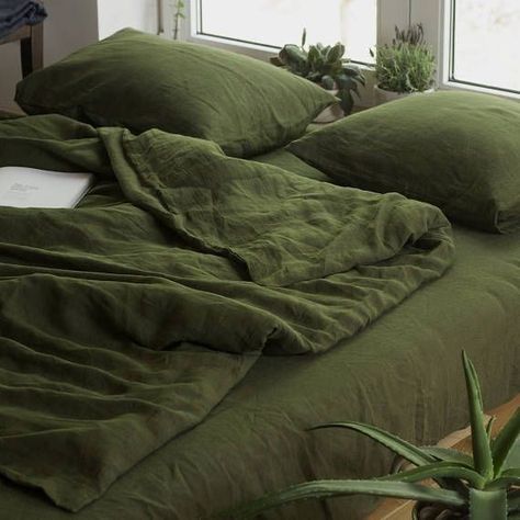 Boho Bedding Sets, Green Comforter, Mint Green Aesthetic, Green Duvet, Green Duvet Covers, Green Bedding, Cotton Bedding Sets, Green Rooms, Bed Linen Sets