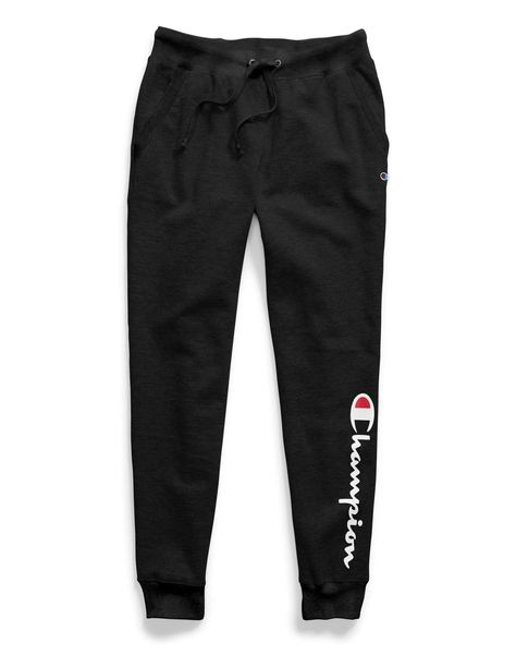 Cute Ripped Jeans, Vertical Logo, Champion Clothing, Cute Sweatpants Outfit, Cute Sweatpants, Biker Shorts Outfit, Champion Sweatpants, Sweatpants Outfit, Cute Lazy Outfits