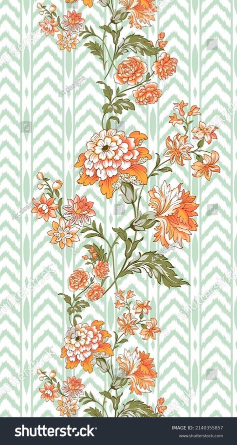 Floral Textile, Baroque Ornament, Textile Prints Design, Textile Pattern Design, Flower Art Images, Floral Prints Pattern, Digital Print Fabric, Motif Design, Digital Flowers