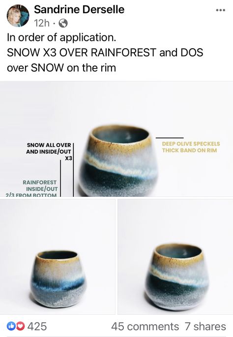 Blue Surf Glaze Combinations, Amaco Snow Combinations, Birch Glaze Combinations, Temmoku Glaze Combos, Amaco Snow Glaze Combinations, Glaze Combinations For Pottery, Snow Glaze, Glaze Inspiration, Glaze Layering