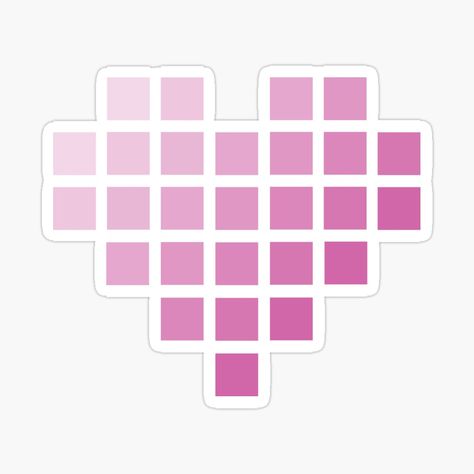 Pixel Art Heart, Cute Pink Heart, Pixel Heart, Kawaii School Supplies, Pretty Pens, Minecraft Blueprints, Cute Planner, Planner Supplies, Cute Notebooks