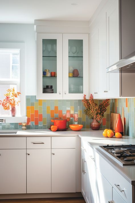 40+ Backsplash Ideas for Kitchens with White Cabinets White Cabinet Backsplash, Colorful Kitchen Backsplash, Kitchens With White Cabinets, Backsplash Options, Kitchen Backsplash Inspiration, Backsplash For White Cabinets, Backsplash Inspiration, Backsplash With White Cabinets, Patterned Tile Backsplash