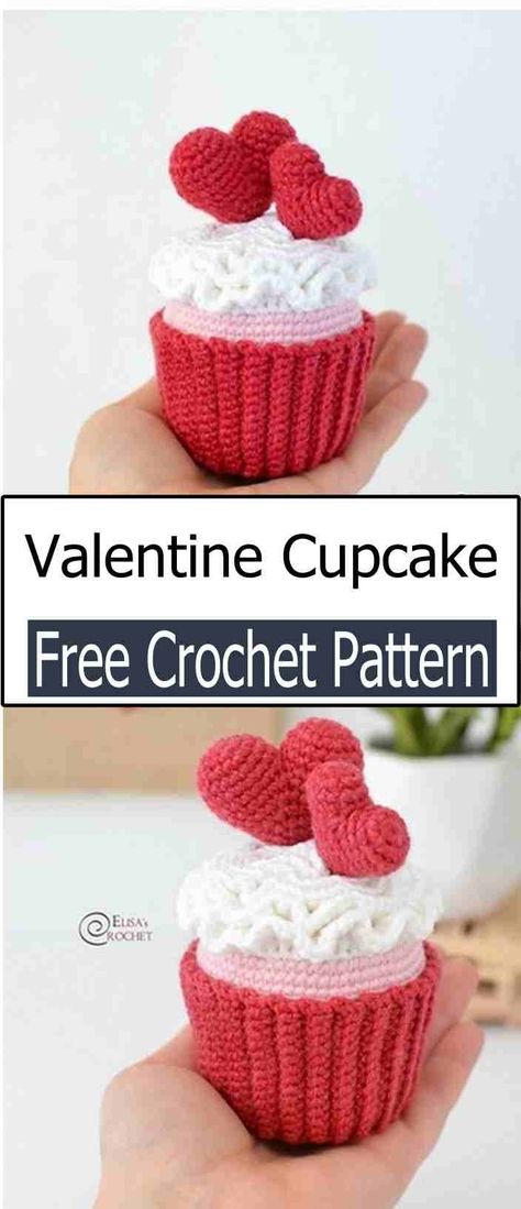 Crochet Cupcake Amigurumi Cupcake Amigurumi Free Pattern, Crochet Cupcake Pattern Free, Crochet Cupcake Pattern, Crochet Cupcakes, Cupcake Pattern, Crochet Cupcake, Food Cupcakes, Crochet Bird Patterns, Bunny Cupcakes