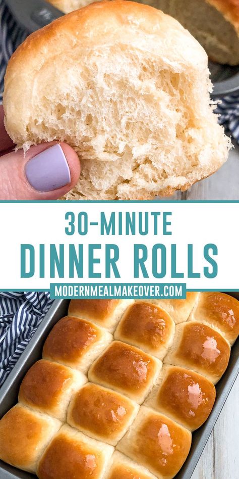 30 Minute Dinner Rolls, Easy Homemade Rolls, Dinner Rolls Recipe Homemade, Easy Yeast Rolls, Dinner Rolls Easy, Dinner Roll Recipe, Easiest Dinner, Dinner Roll, Olive Bread