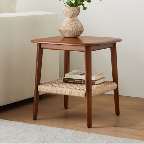 Modern Side Tables & End Tables | West Elm Meja Nakas, Mid Century Console, Mid Century Side Table, Interior Dapur, Walnut Side Tables, Coffee Table Rectangle, Table Diy, Furniture Side Tables, Side And End Tables