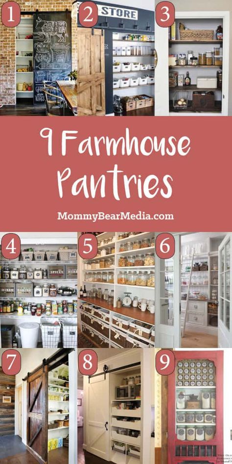 Diy Canning Storage, Farmhouse Pantry Ideas, Pallet Pantry, Farmhouse Pantry Cabinets, Pantry Organization Ideas Shelves, Rustic Pantry, Vintage Pantry, Beautiful Pantry, House Pantry