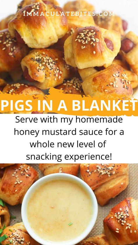 Whether serving this pigs in a blanket recipe as party appetizers or just simple family snacks, a little condiment bar on the side will definitely make our snacking experience more enjoyable. No complicated cooking method here! 😉 Piggys In A Blanket Recipe, Franks In A Blanket, Pigs In Blanket Dipping Sauce, Dip For Pigs In A Blanket, Dipping Sauce For Pigs In A Blanket Lil Smokies, Sauce For Pigs In A Blanket Dipping, Pigs In A Blanket Sauce, Pigs In A Blanket Dipping Sauce, Pillsbury Pigs In A Blanket Recipe