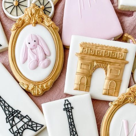 Yvonne Chan on Instagram: "Bonjour Bébé! Celebrate a baby girl on the way with these sweet Parisian-themed baby shower cookies 🇫🇷👶 ⁣ ⁣ ⁣ ⁣ #babyshowercookies #parisianbabyshower #customcookies #torontocookies #guelphcookies" European Baby Shower Theme, Bonjour Baby Shower Ideas, Paris Baby Shower Theme Girl, Parisian Themed Baby Shower Ideas, Paris Themed Baby Shower Ideas, Paris Theme Baby Shower Ideas, French Themed Baby Shower Ideas, Bonjour Bebe Shower Theme, Parisian Cookies