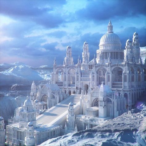 Fantasy Story Ideas, White Castle, Castle Aesthetic, Spiritual Artwork, Fantasy House, Fantasy City, Fantasy Castle, Fantasy Setting, Fantasy Places