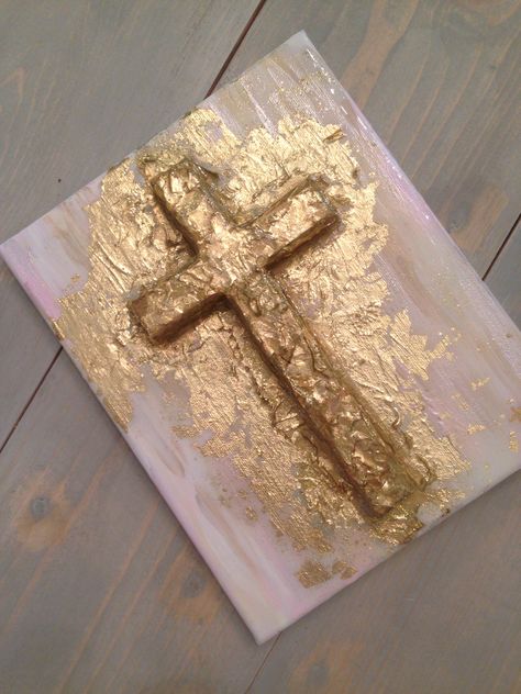 Textured Cross Painting Diy, Cross Canvas Paintings, Cross Painting, Abstract Painting Acrylic Modern, Block Painting, Sign Of The Cross, Christian Crafts, Cross Crafts, Xmas Deco