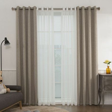 Matching Bedding And Curtains, Plain Curtains, Dekorasi Kamar Tidur, Cool Curtains, Design Salon, Custom Drapes, Home Curtains, Curtain Designs, Design Living Room