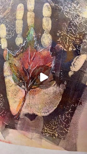 Nadya | Printmaking and Paper collage on Instagram: "Easy gel printing idea — just use your hand 😊✋🏻 #gelprinting #gelprint #monoprint #gelpressobsessed" Gel Print Flowers, Gel Transfer Art, Gel Pad Printing, Gel Printing Ideas, Gel Printing Techniques, Gel Plate Printing Ideas, Monoprint Ideas, Monoprinting Techniques, Monoprint Art