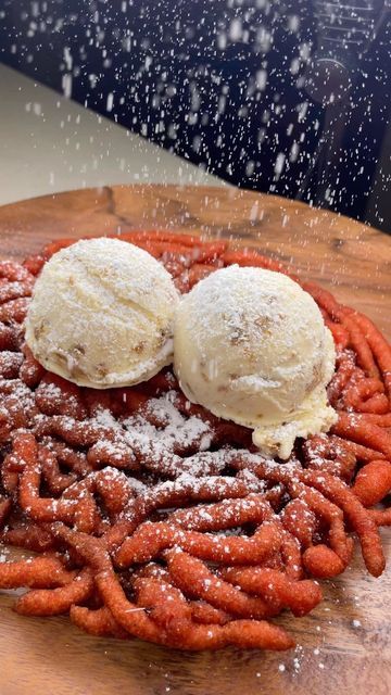 PRIVATE CHEF & CATERER on Instagram: "RED VELVET FUNNEL CAKES 2 cups All purpose flour 1 ½ tsp Baking powder 3 tbsp Granulated sugar ½ tsp Salt 1 Cocoa Powder 1 ¾ Milk 2 Eggs 2 tsp Vanilla extract Red food coloring Vegetable oil, for frying ½ cup Powdered sugar • combine dry ingredients (flour, sugar, baking powder, salt, cocoa powder) •Pour in wet ingredients (milk, eggs, vanilla extract) and mix until well incorporated and smooth. Add in several drops of red food coloring until Fried Oreos, Funnel Cakes, Funnel Cake, Red Food Coloring, Private Chef, All Purpose Flour, Fair Food Recipes, Red Food, 2 Eggs