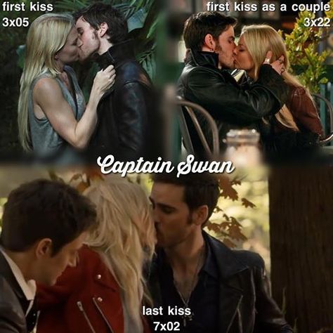 Hook And Emma Kiss, Captain Swan Kiss, Killian And Emma, Once Upon A Time Funny, Once Up A Time, Disney Paintings, Im A Survivor, Hook And Emma, Dark Men