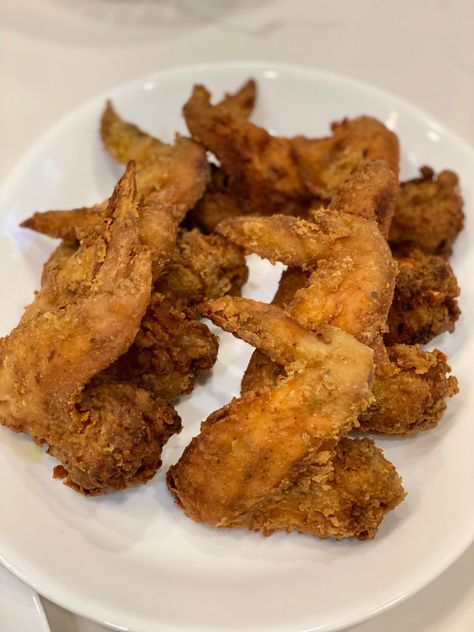 Fried Chicken Wings - typhaniecooks Stew Peas, Green Seasoning, Lamb Loin Chops, Lamb Loin, All Purpose Seasoning, Fried Chicken Wings, Ground Turmeric, Seasoning Blend, Frying Oil