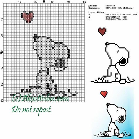 Snoopy and the heart cross stitch pattern 50x62 3 colors Heart Cross Stitch Pattern, Flying Heart, Heart Cross Stitch, Disney Cross Stitch Patterns, Small Cross Stitch, Stitch Cartoon, Disney Cross Stitch, Pola Kristik, Cross Stitch Bookmarks