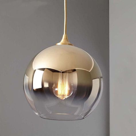 Rose gold pendant light