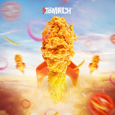 Chicken Advertising Design, Fried Chicken Advertisement, Kfc Creative Ads, Fried Chicken Creative Ads, Fried Chicken Social Media Design, Chicken Social Media Design, Fried Chicken Ads, Chicken Poster Design, Fried Chicken Poster