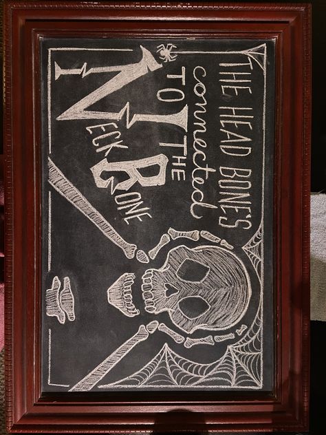 Halloween Bar Chalkboard Art, Jack Skellington Chalkboard Art, Beetlejuice Chalkboard Art, Skeleton Chalkboard Art, Spooky Chalkboard Art, Easy Chalkboard Art, Halloween Chalkboard Ideas, Halloween Chalkboard Art, Chalkboard Kitchen