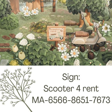 Greumel Animal on Twitter: "I made a cute scooter4rent #ACNHDesign for the plain wooden shop sign. Hope you like it #acnhscootercodes #acnhcodes #ACNHDesigns #acnh #AnimalCrossing… https://t.co/L9uFJH3VPT" Wooden Shop Sign, For Rent Sign, Neighborhood Signs, Cottagecore Animal Crossing, Scooter Rental, Acnh Cottagecore, Code Design, Crossing Sign, Acnh Designs