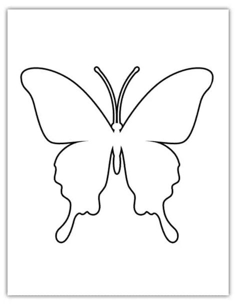 Buterfluffy Outline, Simple Butterfly Drawing Outline, Butterfly Outline Printable, Butterfly Drawing Outline, Easy Butterfly Drawing, Printable Butterfly, Butterfly Outline, Free Kids Coloring Pages, Butterfly Stencil