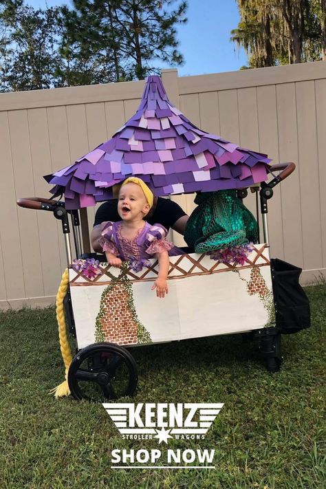 We’ve collected some of our best stroller wagon costume ideas to jump start your creativity. The Keenz 7S Stroller Wagon can bring your Halloween costume to the next level. We’d love to see your ideas. Use the hashtag #HalloKeenz! Wagon Halloween Costumes Diy, Wonder Wagon Halloween, Halloween Wonderfold Wagon Ideas, Princess Wagon For Halloween, Kids Wagon Float Ideas, Decorating Wagon For Halloween, Family Costumes With Wagon, Wagon Parade Float Ideas, Stroller Wagon Halloween Costumes