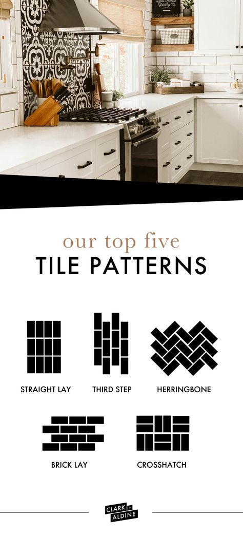 5 most common tile patterns, the most common ways to lay tile, how to lay a pattern tile, tile patterns, tile backsplash, kitchen tile, bathroom tile, tile design, tile floor, mosaic tile, diy tile, shower tile, tile layout, subway tile, straight lay tile, third step tile, herringbone tile, brick lay tile, crosshatch tile, top five tile patterns, tile patterns, tile placement, trendy tile ideas, classic tile pattern, easy tile patterns, home tile patterns Brick Layout Tile Floor, 3 X 12 Tile Patterns, Wall Tile Patterns Bathroom, Tile Placement Layout, Ways To Lay Tile, Tile Patterns Floor Layout, Crosshatch Tile, Pattern Tile Bathroom, Bathroom Tile Patterns