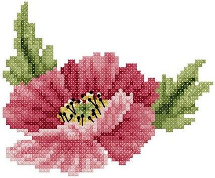 cross stitch Flower Cross, Stitch Flowers, Beautiful Cross Stitch, Cross Stitch Needles, Cross Stitch Patterns Flowers, Cross Stitch Cards, Floral Cross Stitch, Crochet Cross, Cross Stitch Rose